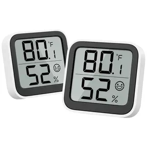 Thermometer Humidity Meter Inside Mini Hygrometer  Room Temperature Measuring Device with  Icon Comfort  ?/?  for  Room Greenhouse Office Living Room(2)