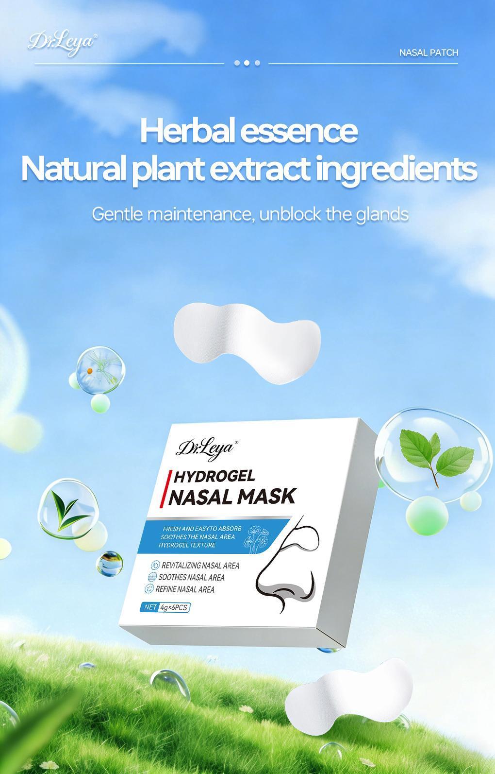 Nose strips, 6-pack. Ideal for sleep, exercise, and covering mouth and nose. Features long-lasting adhesive for yoga, fitness, and comfortable skincare. Suitable for outdoor activities.