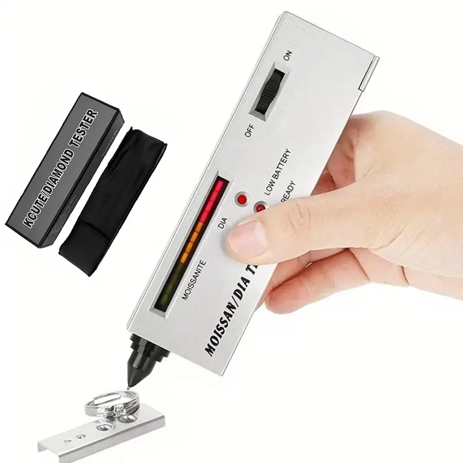 Portable Electronic Jewelry Tester Pen, Moissanite Tester with LED Indicator, Precision Tool for Professional and Amateur Use