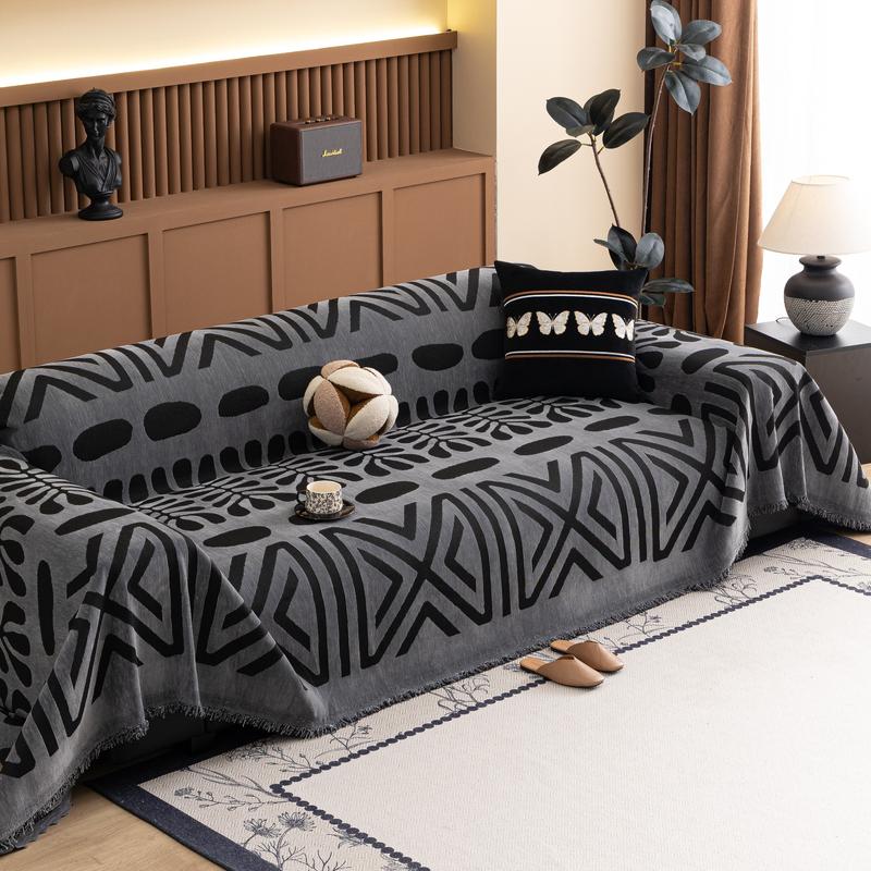 Geometric Jacquard Sofa Cover, Jacquard Couch Covers, 1 Count Non-slip Sofa Slipcover, Soft Sofa Protector, Sofa Protector for Home Living Room, Home Decor #TOP PICKS