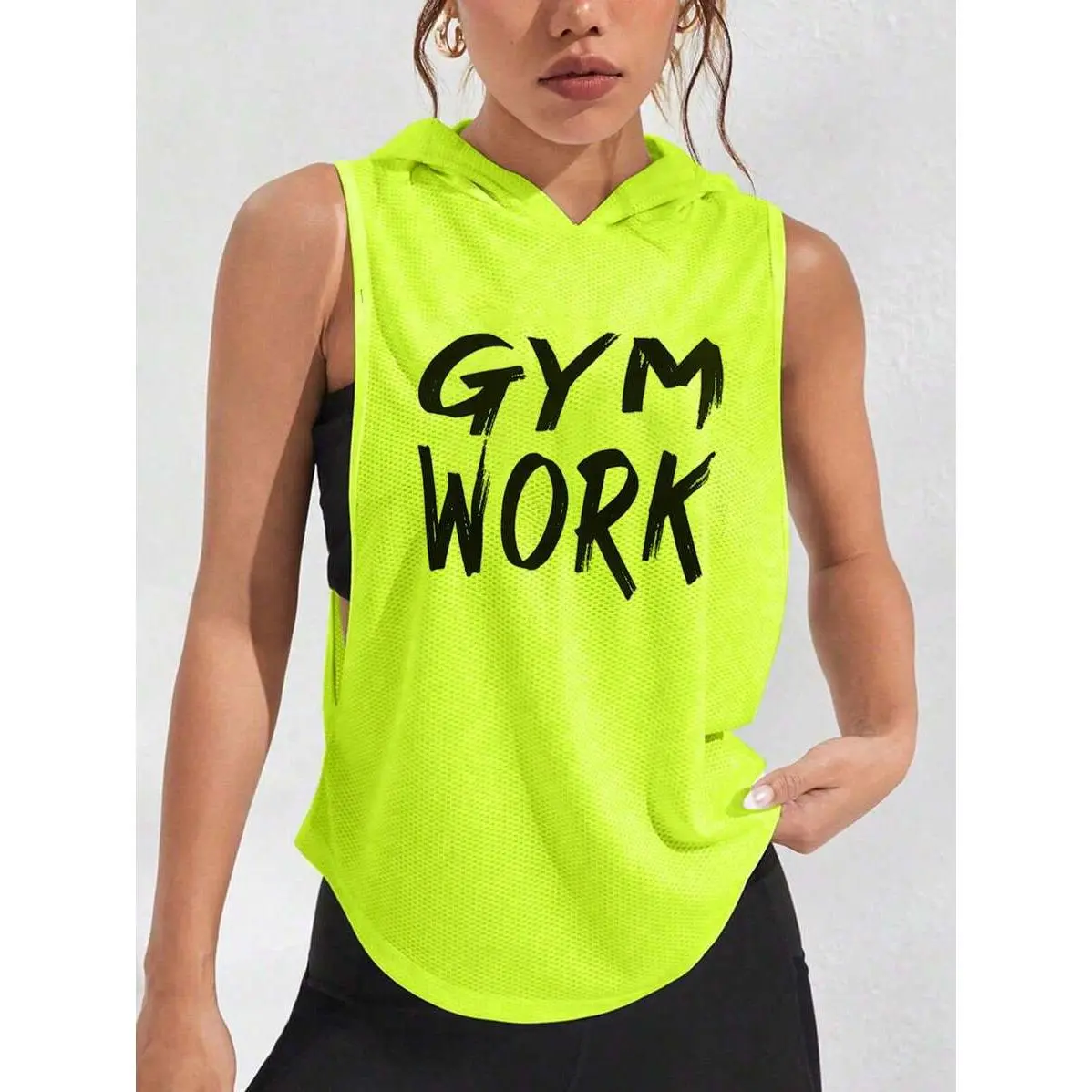 Fitted Crisscross Back Short Sleeveless Sports Vest, Fitness Wear with Standard Sizes for Workout