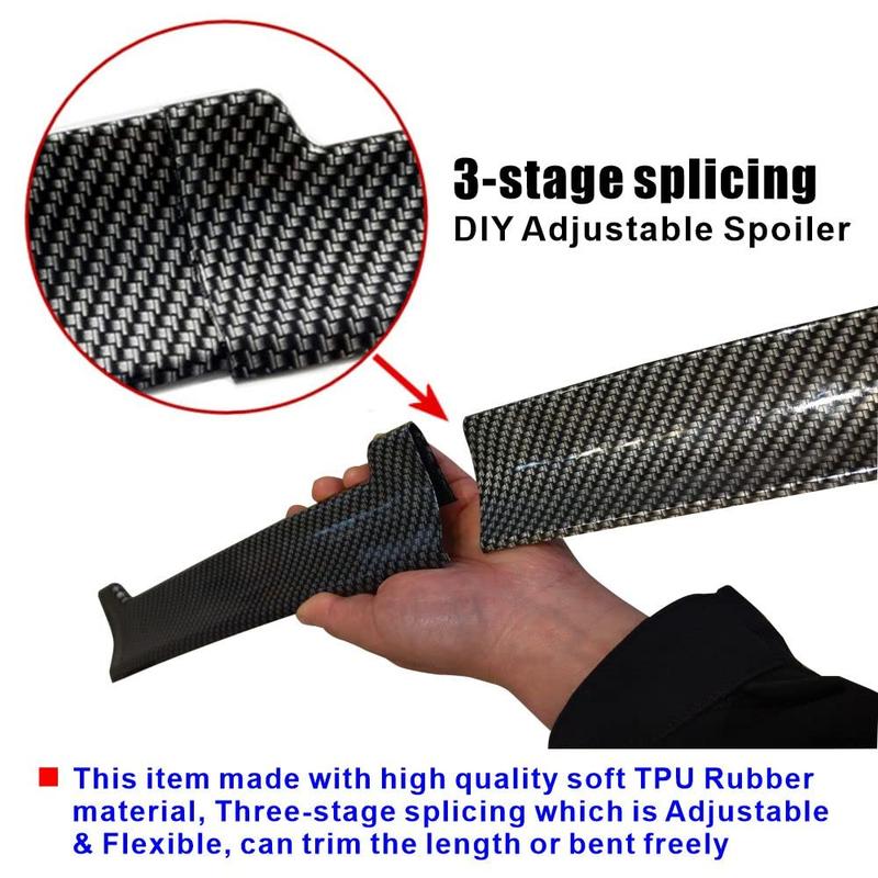 Car Modified Three-section Tail Wing, Adjustable Length Universal Car Rear Spoiler, Car Exterior Accessories