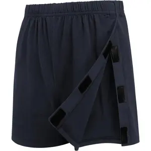 Unisex Tear Away Shorts 3-inch Knee Hip Replacement Kit After Surgery Post Surgery Cotton Shorts Without Pocket