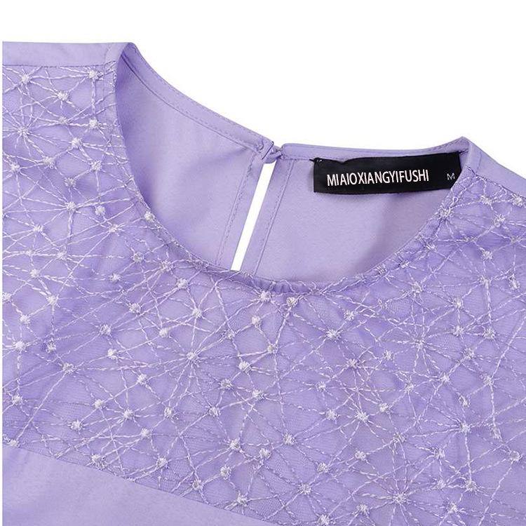 Creative and Elegant Muslim Women'S Long-Sleeved A-Line Dress |   Solid Color Patchwork, Four-Way Stretch, Tie Front Detail, Perfect for Spring, Summer, Autumn Casual Wear