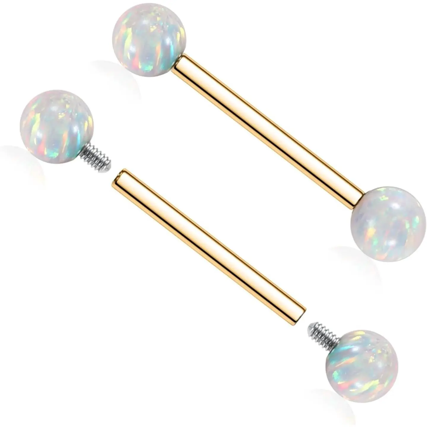 14G Internally Threaded G23 Titanium Straight Barbells Nipple Tongue Bridge Piercing Jewelry 12mm-20mmGift