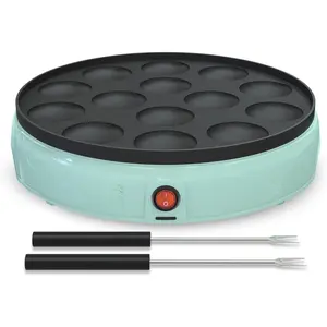 Mini Pancake Maker – 14-Hole Electric Poffertjes Pan – Non-Stick Dutch Mini Pancakes Griddle – Easy to Use, Easy to Clean – Perfect for Breakfast, Desserts, Snacks & More