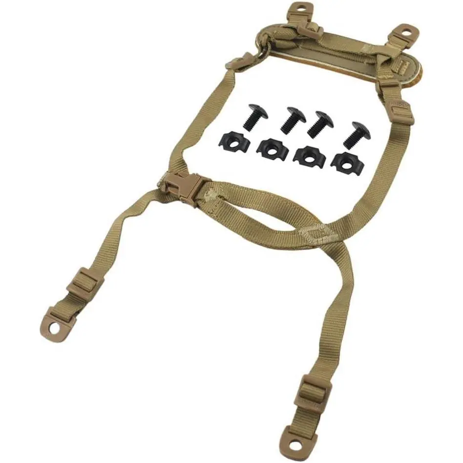 4-Point Helmet Chin Strap Retention System with Bolts and Screws for Fast Tactical Airsoft MICH IBH HelmetGift