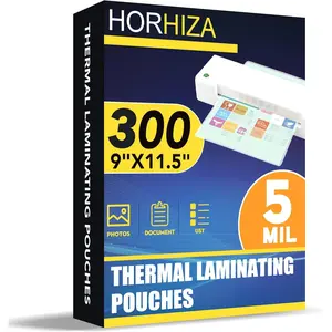 300 Pack 5 Mil Clear Thermal Laminating Pouches, 9 x 11.5 Inches Letter Size Laminating Sheets Fit 8.5 x 11 Inch Documents for Office & School Supplies