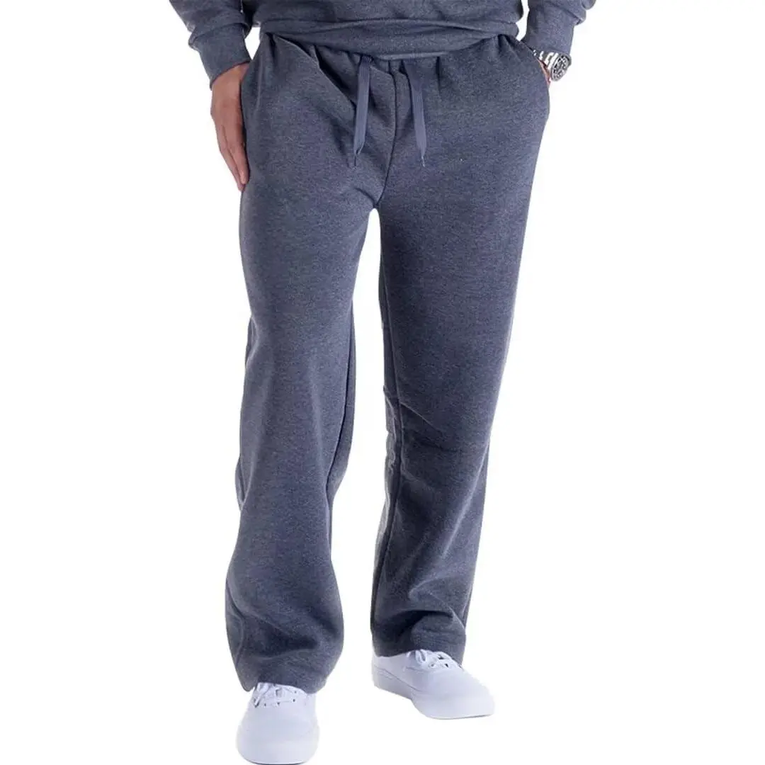 Mens Sweatpants Open Bottom Basic Long Baggy Sweatpants for Athletic Running Wide Leg Sweatpants Comfortable