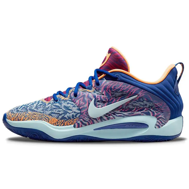 Nike KD 15 EP Basketball Shoes for Men – Cushioned, Non-Slip, Durable, Low-Top, Blue and Red Verifiable, with credentials and supporting global authentication