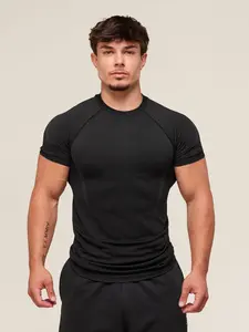 Men's Compression Geometric Print Short-Sleeve Tee, Slim Fit, Raglan Sport Top, Fitness top, Crewneck Shaping, Breathable Quick-Dry, Summer Gym Running, Classic Versatile, Today's Clearance, Essential for Man's Wardrobe