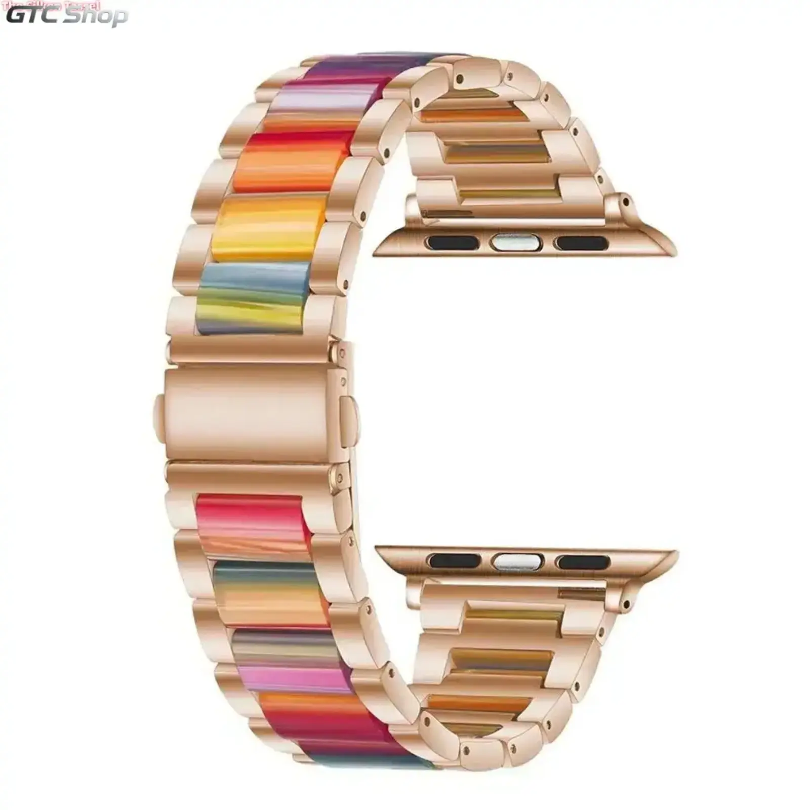 Adjustable Metal Resin Watch Band, Compatible With Apple Watch Series 1-11 SE Ultra, Multi Size 38-49mm Replacement Strap (No Watch) Smartwatch Accessories Personalized