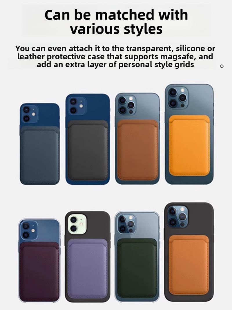 Mag-Safe Wallet Magnetic Wallet for iPhone Lightweight Magnetic Phone Wallet Leather Magnetic Card Holder for iPhone 16/15/14/13/12 Series,090