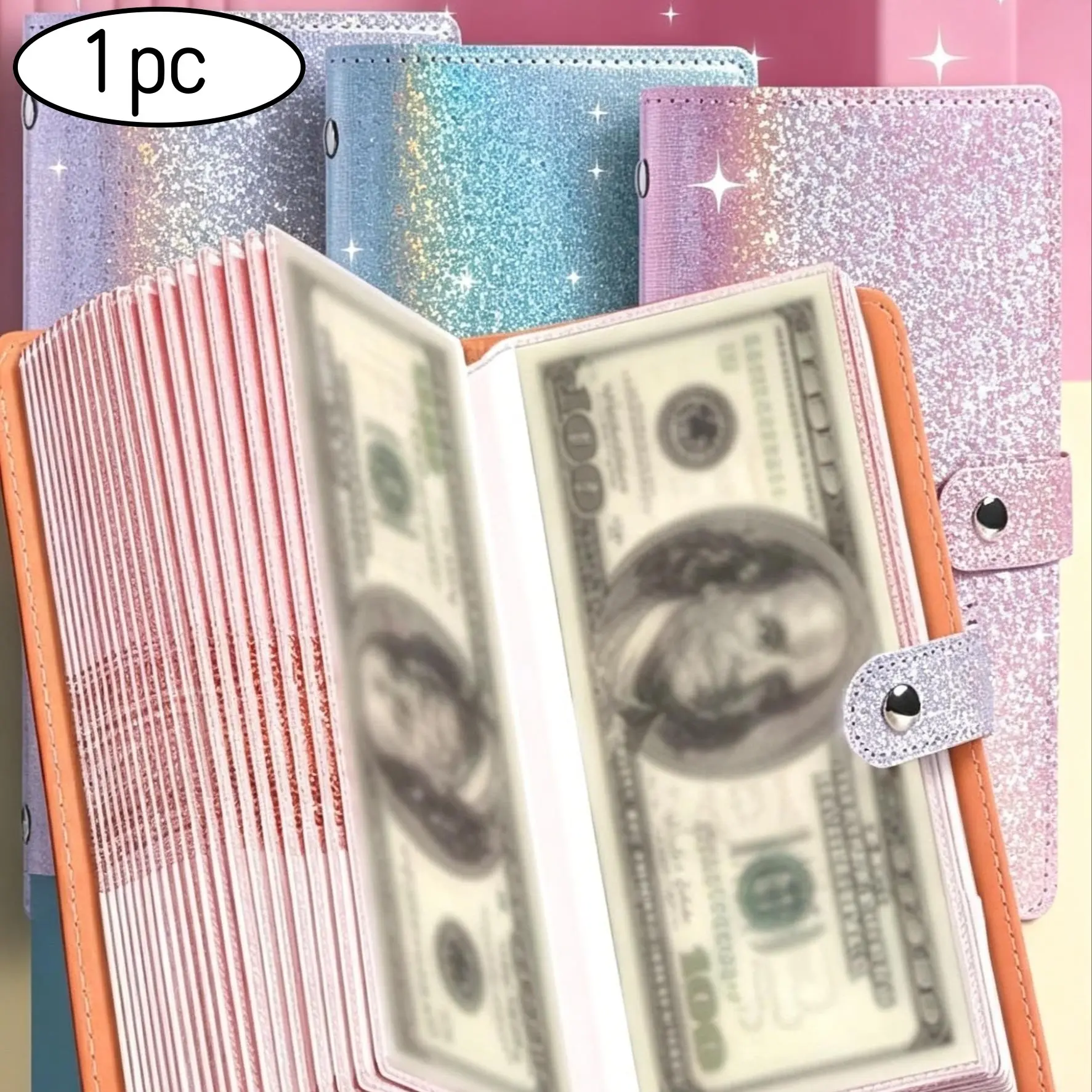 100 Bills Large Capacity Savings Book, Waterproof Stain-Resistant Cash Organizer, Personal Finance Budget Management Ledger