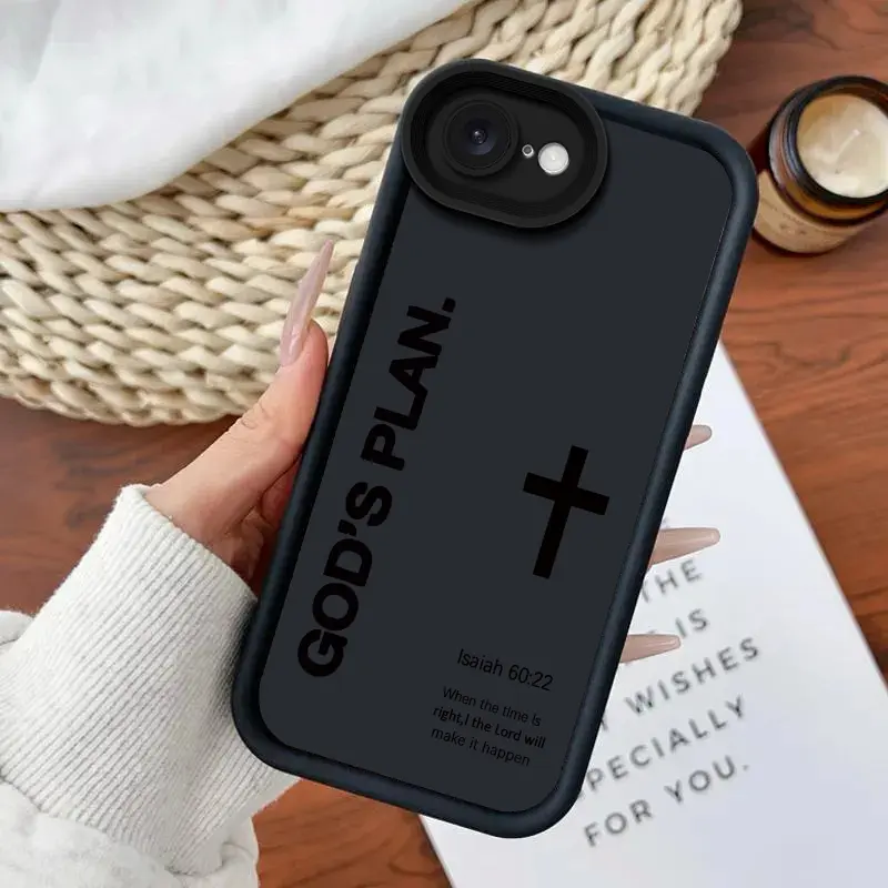 Cristnu Unisex Fashion God Cross Pattern Phone Case for iPhone 16e/17e - Enhanced Protection, Durable Shock-Absorbing Stylish Cellphone Protector Casing, Ideal Gift