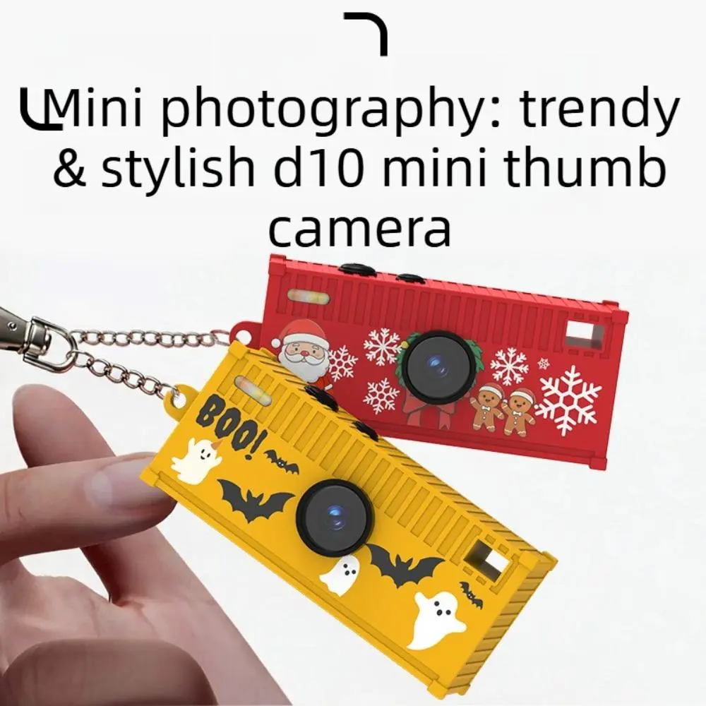 Compact Mini Thumb-Sized Plastic LCD Recording Gadget, Portable Adjustable Backpack Pendant HD Photo Recorder Device, 0.96-Inch Built-In Display Screen, Included Batteries, Ideal for Teens, with Memory Support, Card