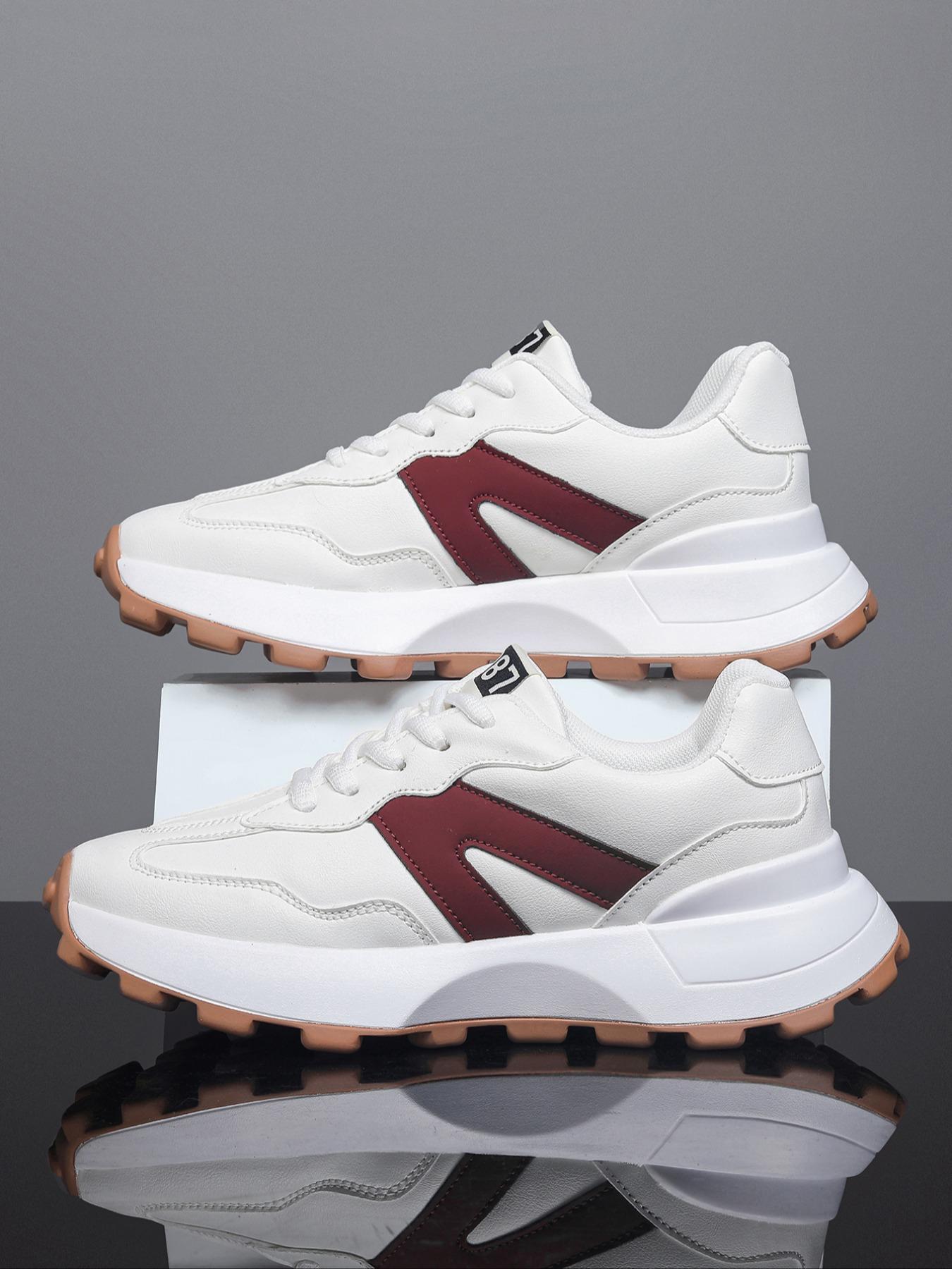 Girl's Fashionable Patchwork Design Lace Up Sneakers, Casual Comfortable Breathable Sporty Running Shoes, All-match Basic Shoes for Daily Wear