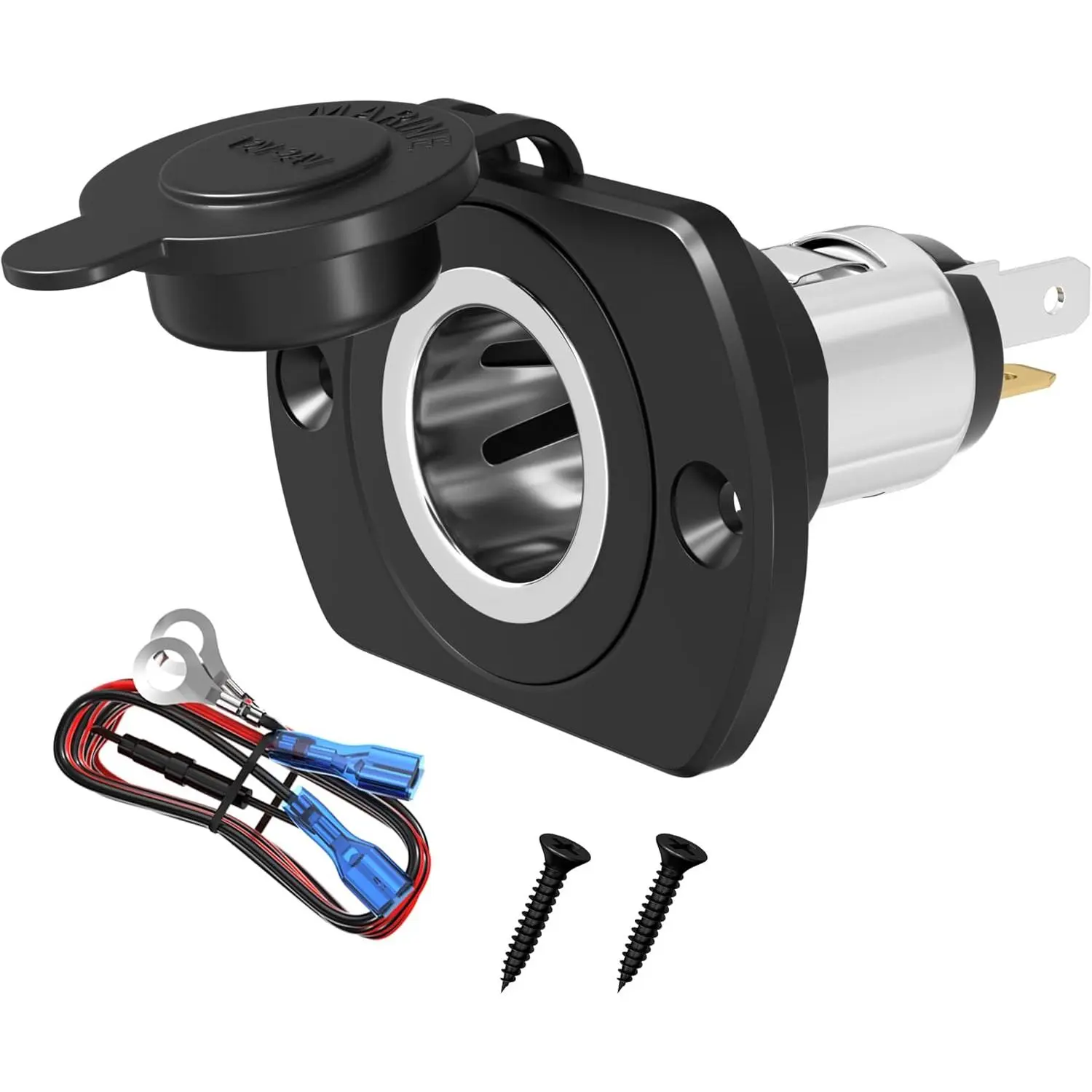 12V Cigarette Lighter Socket 12 Volt Power Outlet Replacement Plug Socket for Car, Automotive, Truck, RV, Boat, Motorcycle