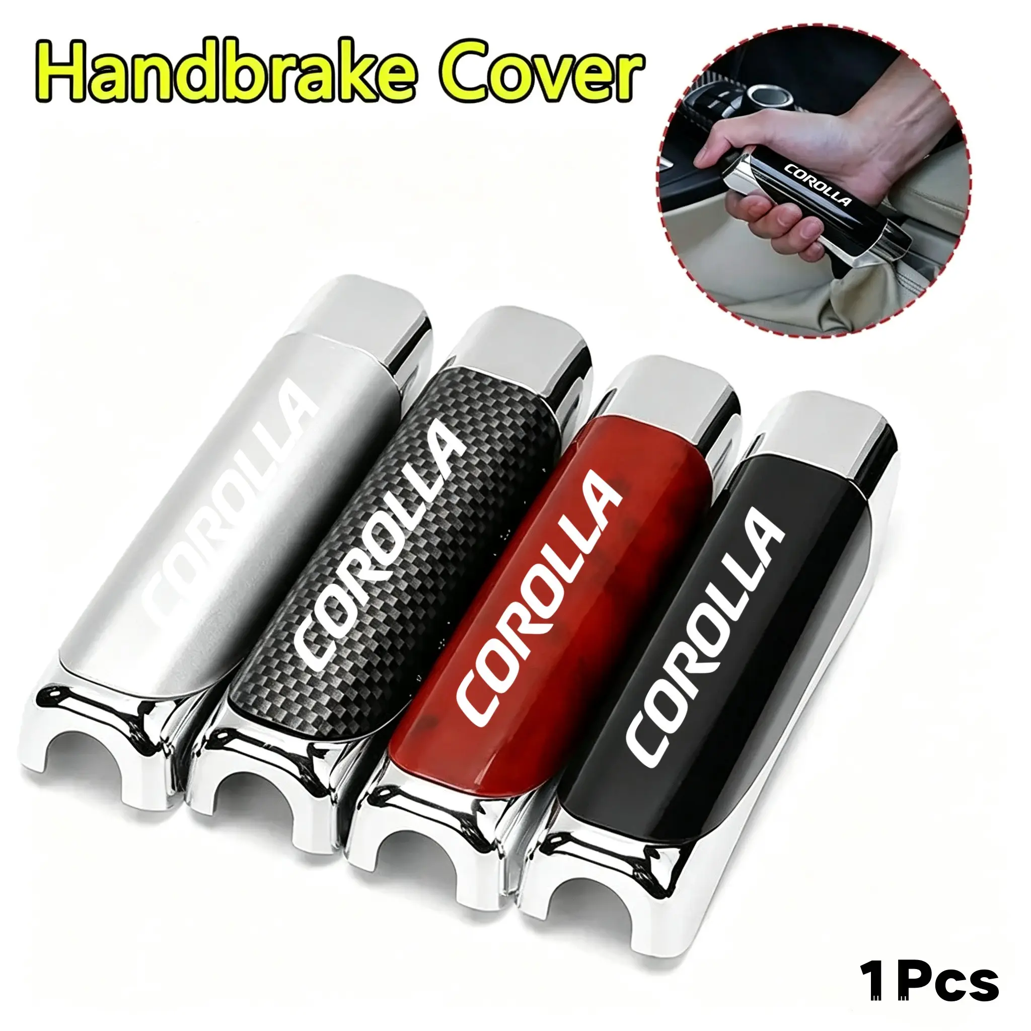 Carbon Fiber Car Hand Brake Grip Protector, Enhanced Grip, Durable & Stylish Design, Universal Fit for Toyota Corolla, Automotive Interior Accessory