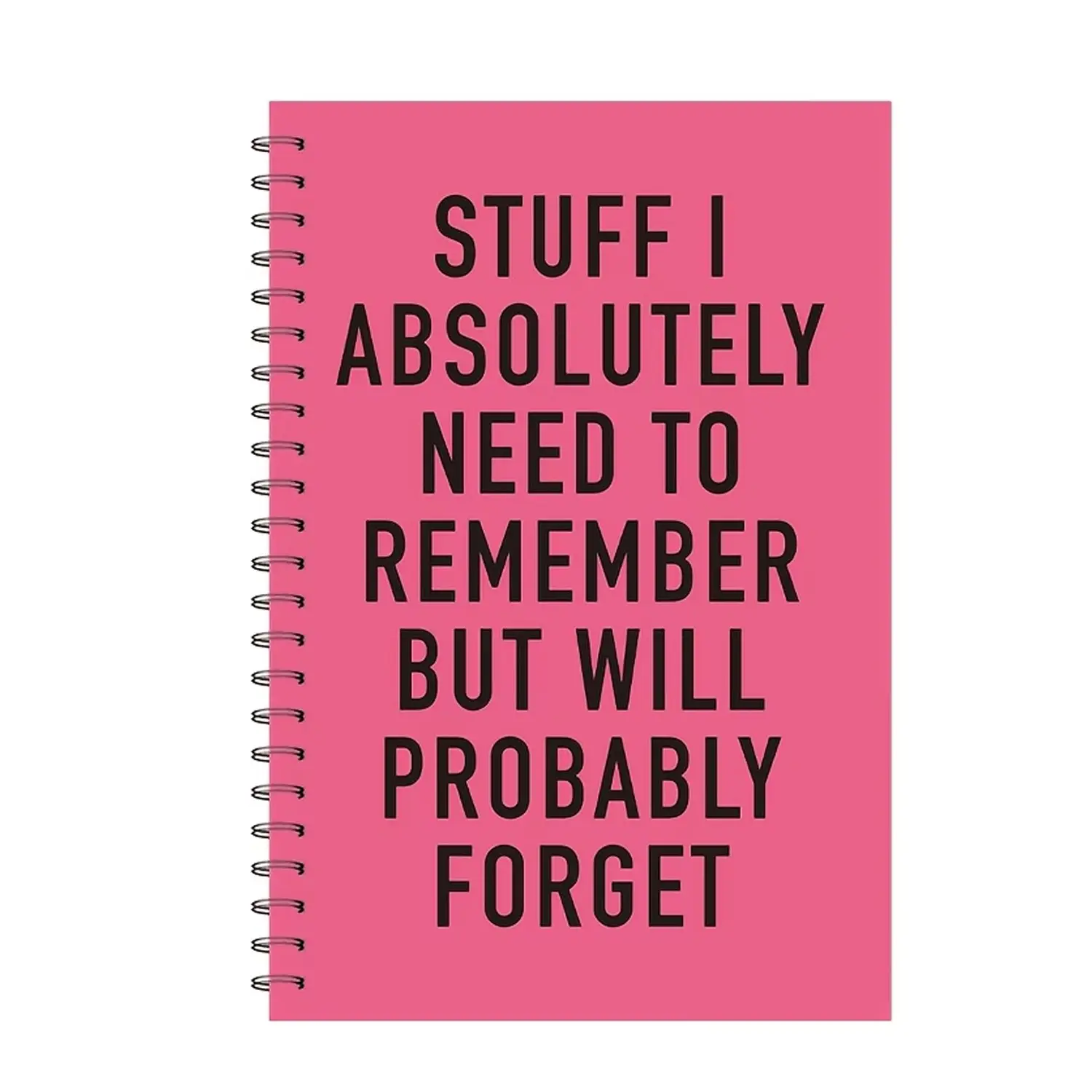 Funny Spiral Bound Notebook, Cover with Text, Office Supplies, Perfect Gift for Colleagues, Durable Binding, Suitable for All Seasons