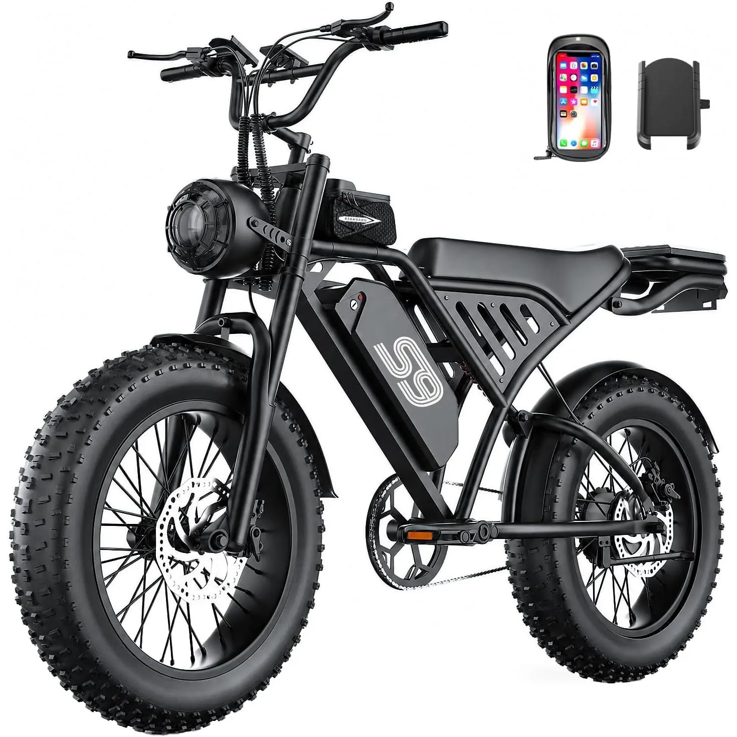 Soonaway S9 Electric Bike for Adults, Peak Power 2500W Electric Dirt Bike, 36MPH & 65Miles, 20" Fat Tire Off Road E Bike with 960WH Removable Battery, Ebike for Adults with NFC Unlock &Cruise Control