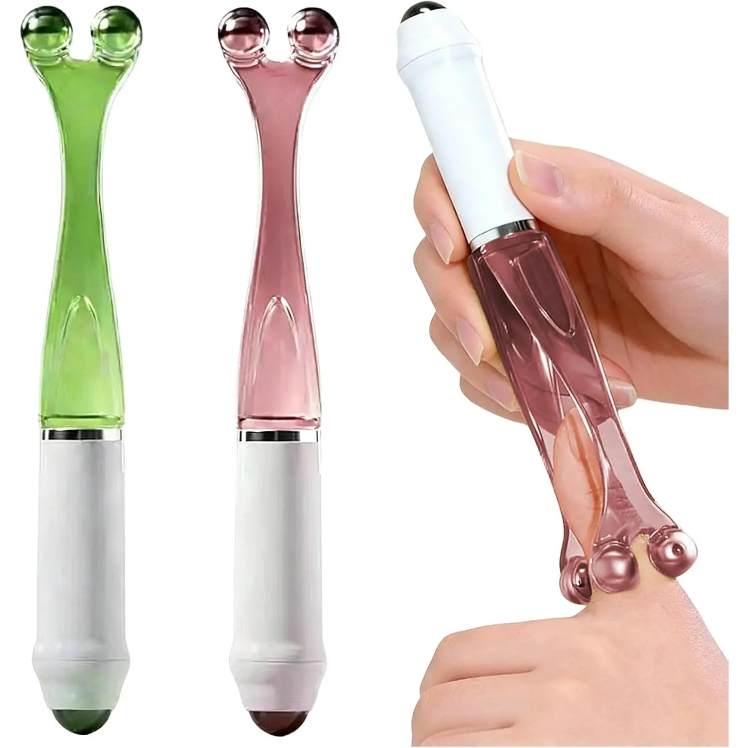 2 Pcs Finger Massager Roller with Stainless Steel Beads,Finger Massager for Arthritis,Hand Massager Improves Circulation, Relieves Arthritis, Hand Pain and Stress, Ideal for Fingers, Hands and Palms