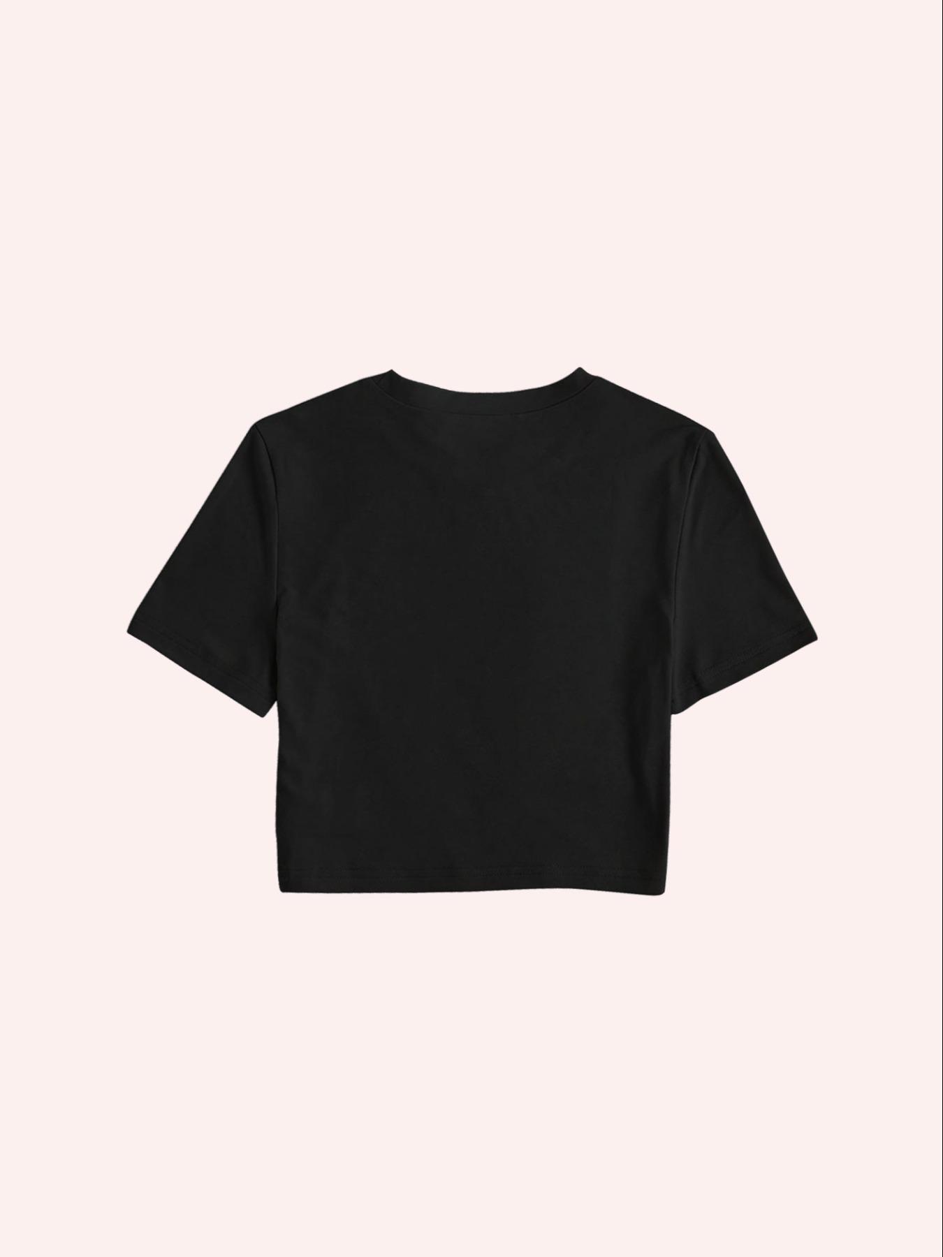 4-Pack Cropped Basic Solid Color Short T-Shirts - Minimalist Casual Tops, 2026 Trending Versatile Streetwear, Soft Fabric Perfect for Daily Outings & Layering, Bold Multi-Value Set That Stands Out, Versatile Cropped Fit for Easy Matching