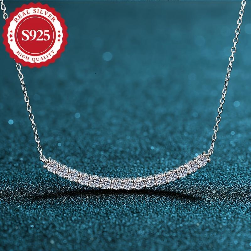 Fashionable Gift for Holidays - Hypoallergenic S925 Silver - Special Craftsmanship Smile Pendant - 4.3G Necklace for Women
