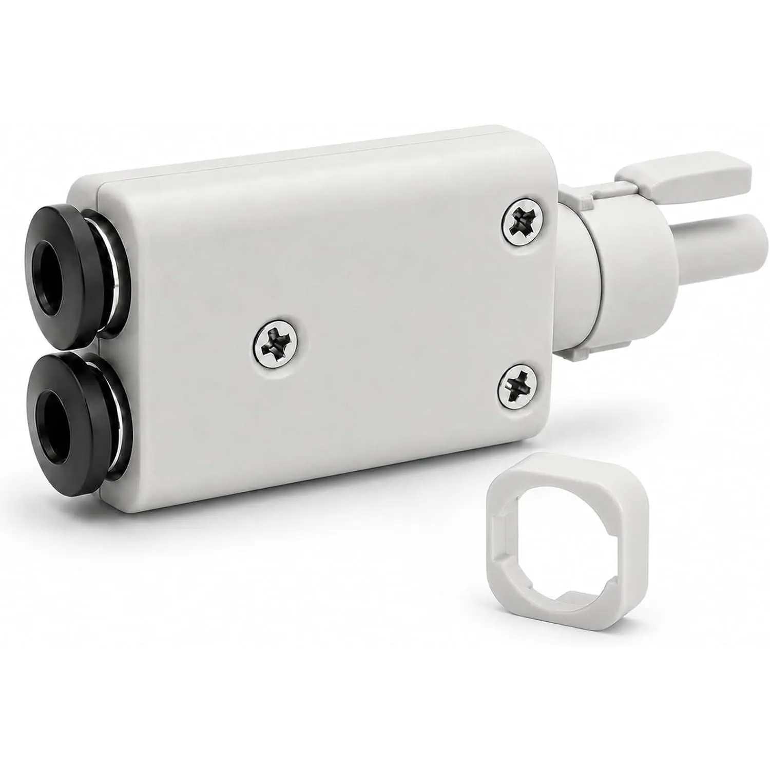 2-in-1 PTFE Adapter for Bambu Lab A1/A1 Mini,  Filament Tube Connector for External Spool & Dryer Box, Detachable Screw-Fixed Easy-Clean Filament Hub