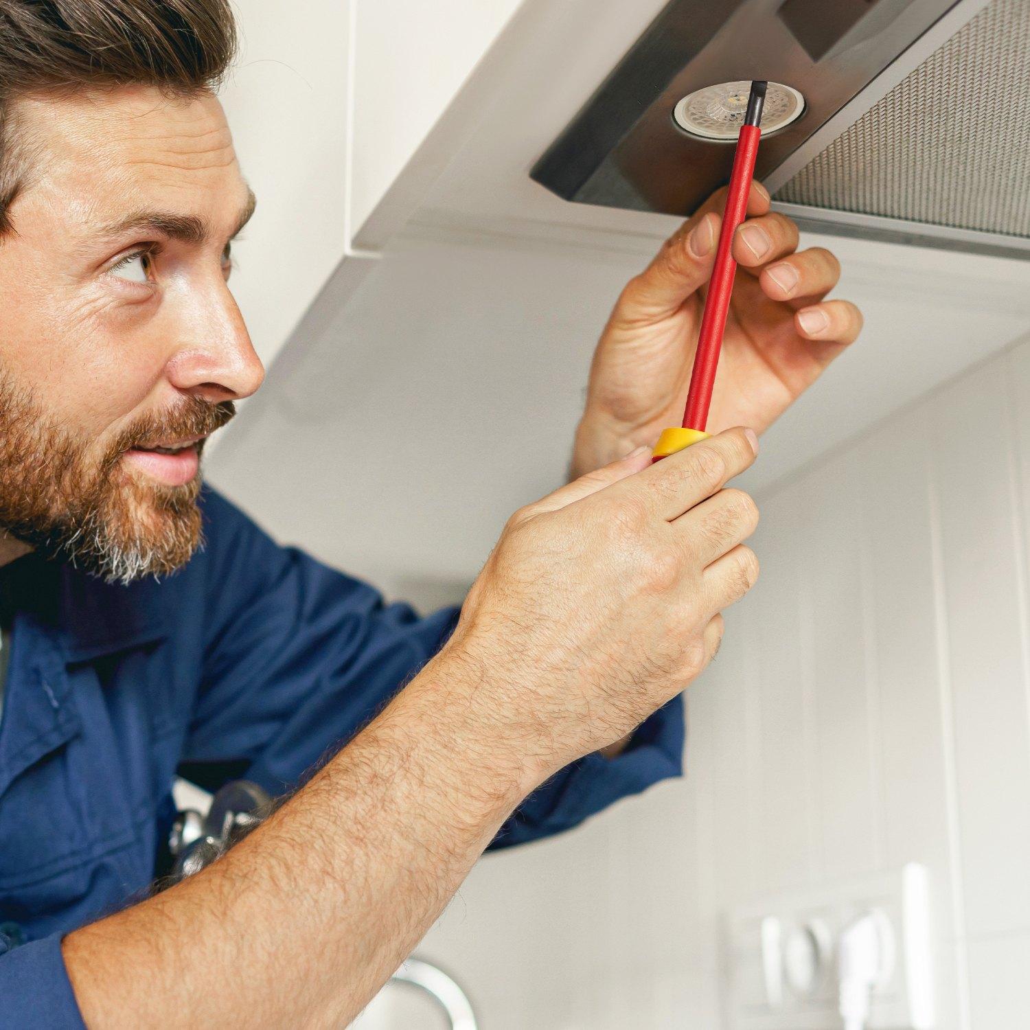 VEVOR Insulated Screwdriver Set, 11-Piece Professional Electrical Screwdriver Set, 1000V Insulated Electrician Tool Set, with Magnetic Phillips Slotted Pozi Tips, Voltage Tester, for Electricians