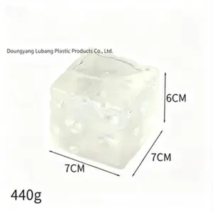 Three Colors Giant Clear Ice Cube Squishy Fidget Toy Slow Rising Stress Relief Squeeze Toy