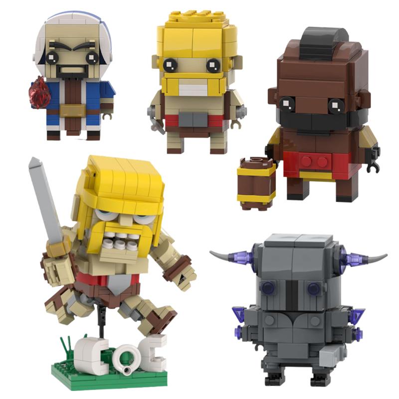 Game Action Figures  Royale Clash Building Blocks MOC Tribal Conflict Barbarians Hog Rider  Model Kids Toys Gift