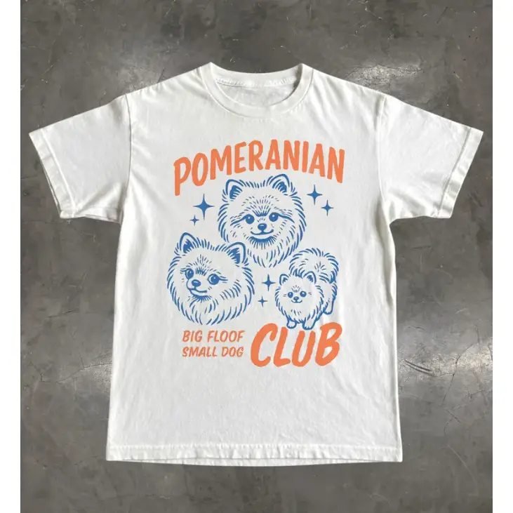 Retro Pomeranian Club T-Shirt: Dog Lover Tee