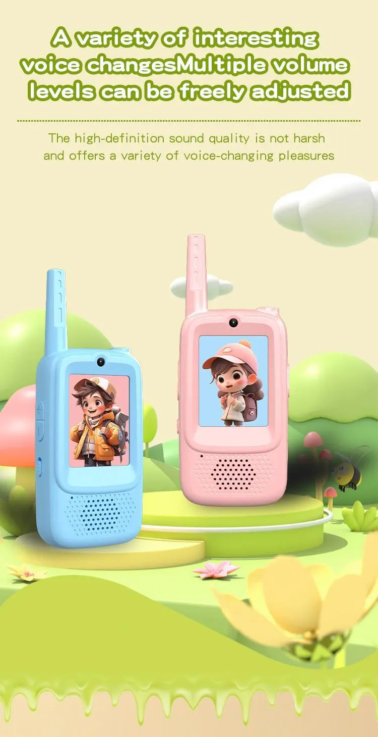 PAXA Video Walkie Talkies for Kids, Handheld 2 Pack Rechargeable Video Intercom Kids Walkies Talkies, Indoor Outdoor Toys for Family Games, Outside, Camping, Hiking for Boys Girls Ages 3-12, Christmas gift, Birthday gift, New year gift