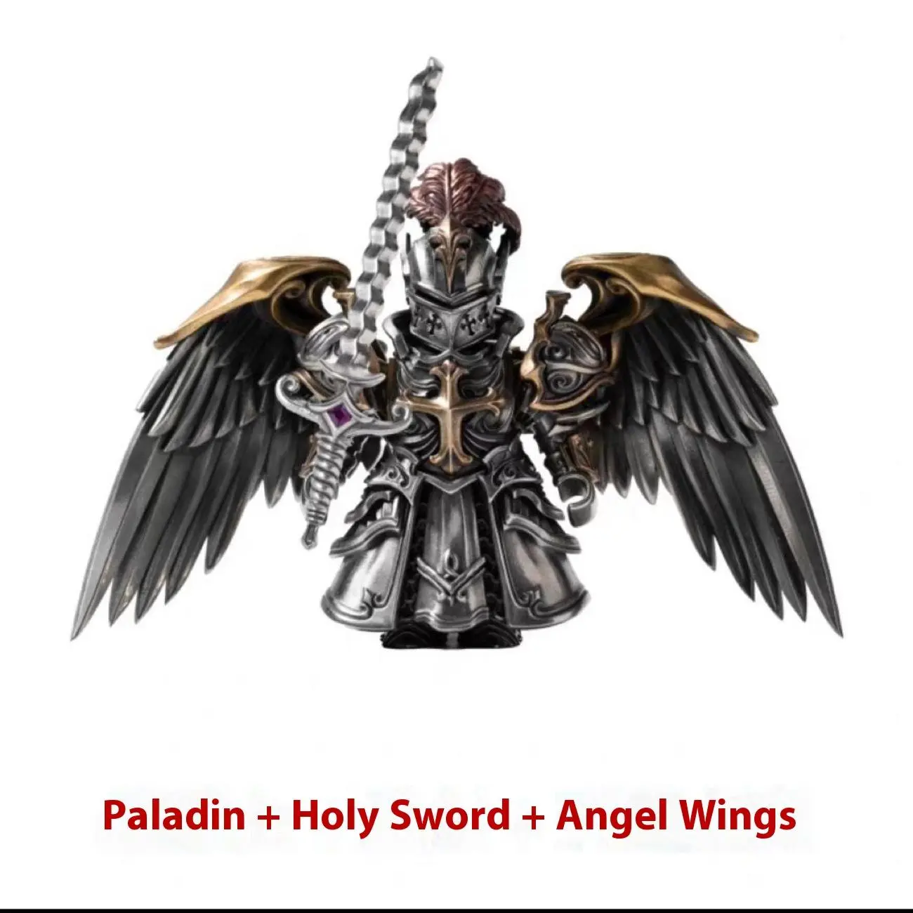 2026 Hot Paladin Knight Metal Figure, Magnetic Detachable Parts Crusader Model Toy, High-End Desktop Decor, Gift for Toy Enthusiasts, High-End Decor
