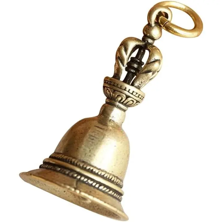 Leadigol Hand Bell, Copper Brass Bells, Temple Bell, Copper Vintage Wedding Bell, Dinner Shop Hotel Service Bell, Tibetan Bronze Bell, Retro Copper Bell Wind Chimes Brass Bell