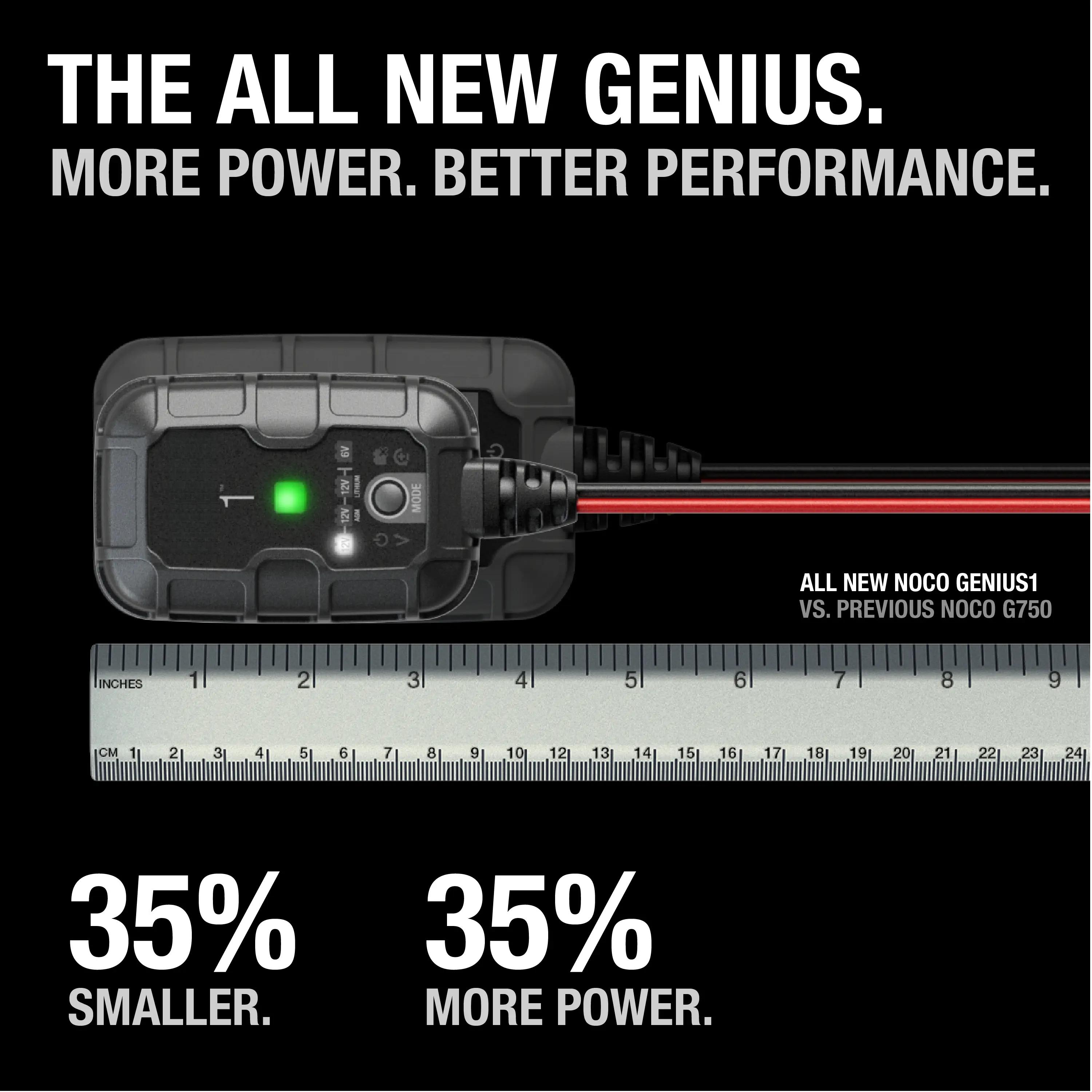 1A Smart Battery Charger, 6V and 12V, Battery Maintainer, Trickle Charger and Desulfator