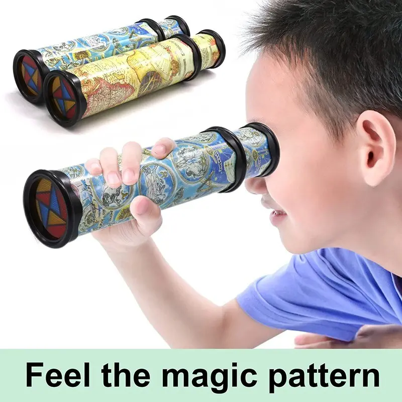 Classic Kaleidoscope Toy, Stretchable Long Design, Colorful Rotating Images, Educational Science Exploration Tool, Kids' Brain-Boosting Gift, Christmas & Halloween Present, Learning Tool