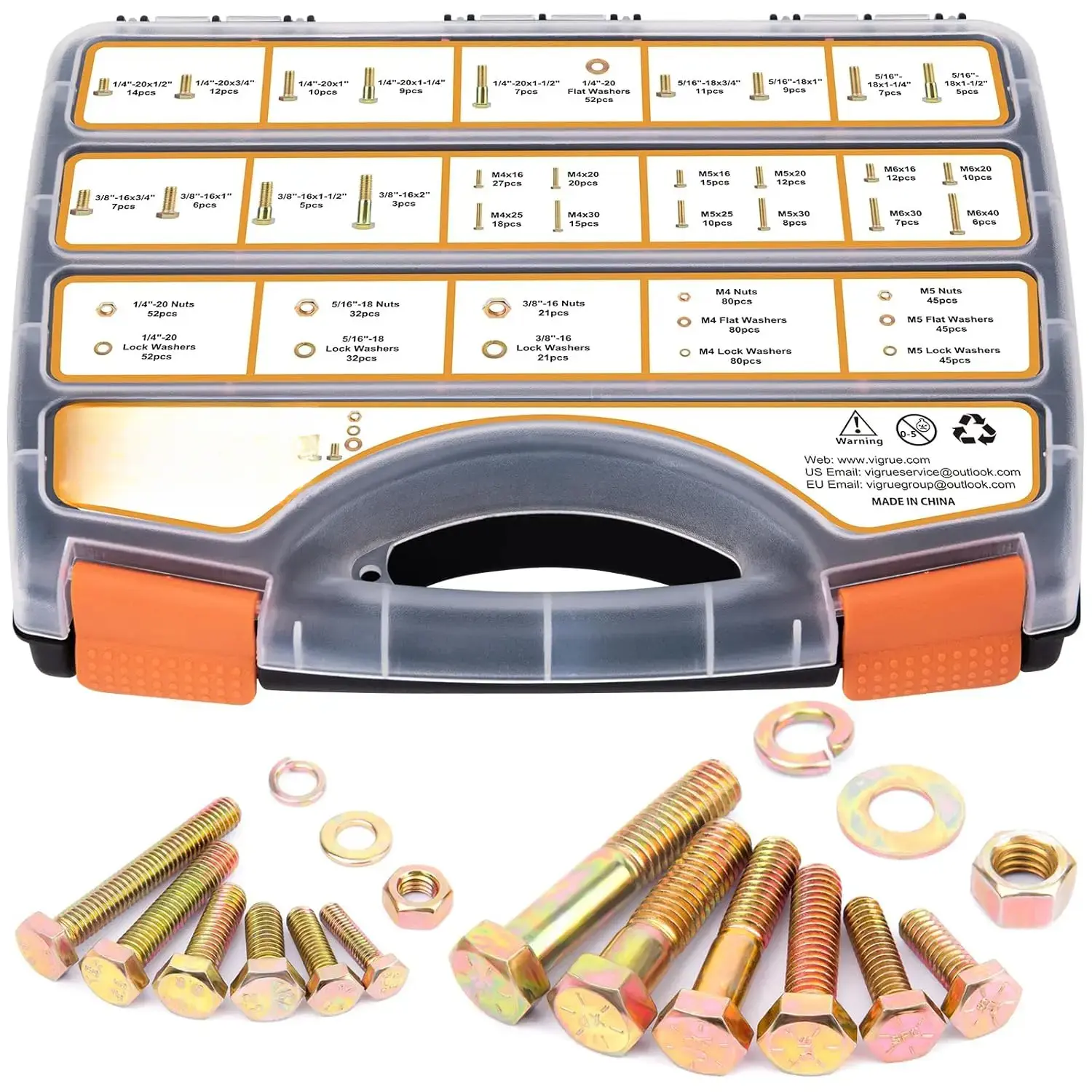 1060PCS SAE & Metric Bolts Nuts Assortment Kit 1/4-20 5/16-18 3/8-16 and M6 M5 M4 Heavy Duty Assorted Hex Bolts Washers Nuts Fasteners Set with Portable Box, 25 Different Sizes self drilling  anchors magnetic cabinet  latch ver  x  bolts wire nuts