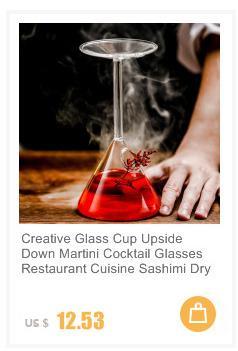 Creative Glass Cup Upside Down Martini Cocktail Glasses Restaurant Cuisine Sashimi Dry Ice Container Leisure Bar Cold Drink Cup