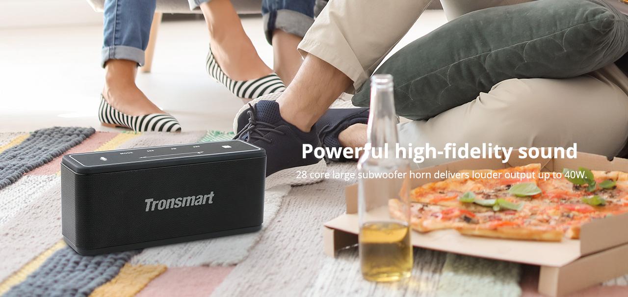 Original Tronsmart Mega Bluetooth Speaker 40W Portable Speaker with Touch Control Soundbar support Voice Assistant,NFC,MicroSD