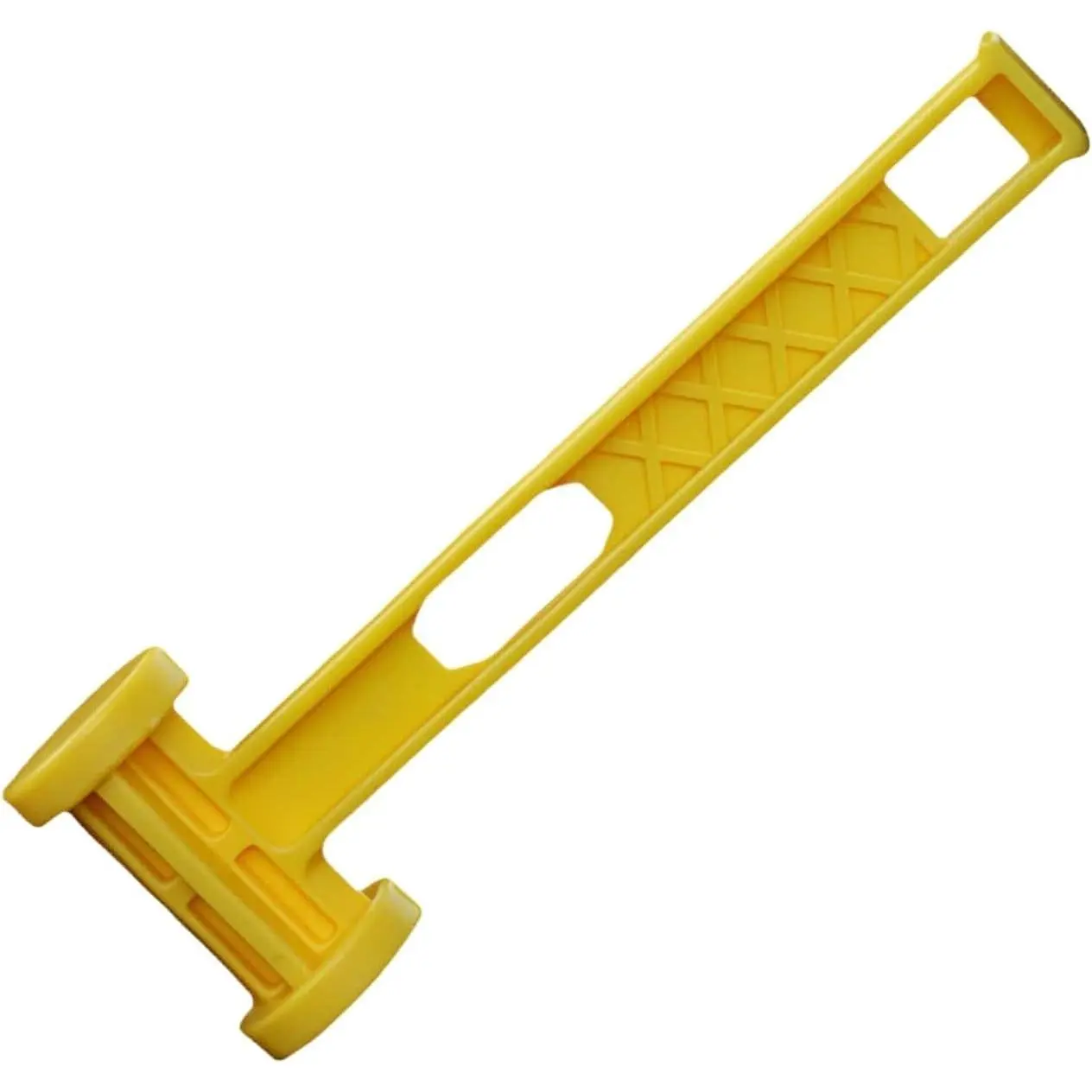 Ultralight PE Camping Hammer with Stake Puller Hole, Multifunctional Portable Tool for Tent Stakes, Comfort Grip, Durable No Scratch Design for Hiking, Mountaineering, Beach