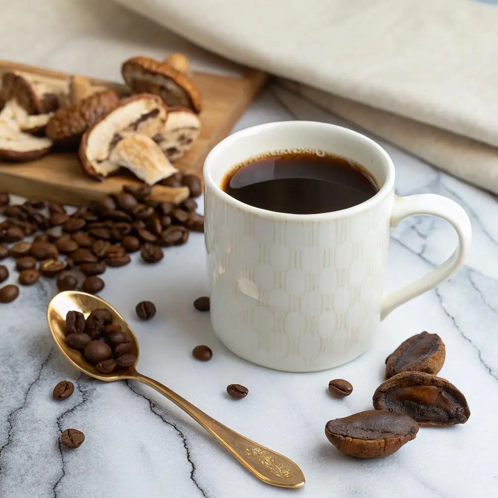 Ganoderma Coffee - Reishi Coffee Mix- Instant 2-in-1 Mushroom Coffee. All Natural Ganoderma Lucidum With Instant Coffee. A Non Sugar Dietary Supplement To Replace Regular Coffee - 30 sachets