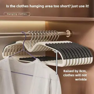 6PCS Short Neck Clothes Hanger Home Use Space Saving Neck Narrowing Low Hanger Storage High Aesthetic Anti-Shoulder Corner