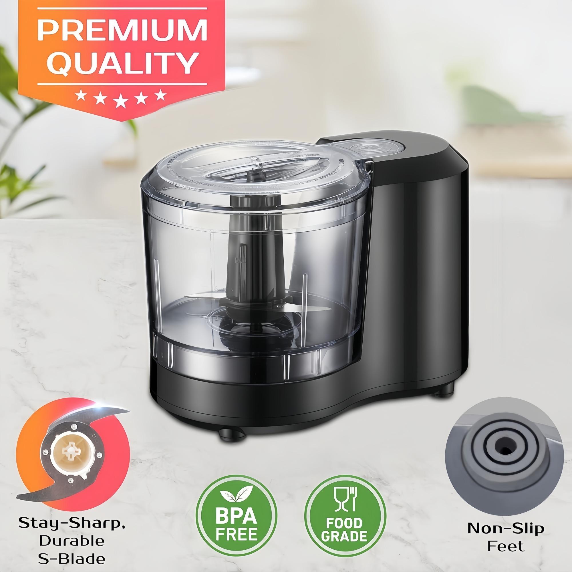 US Plug Charging Electric Vegetable Chopper, 1/2 Counts Mini Food Grade Processor, Convenient Food Chopper for Cutting, Dicing, Chopping and Pureeing, Kitchen Appliances, Kitchen Accessories