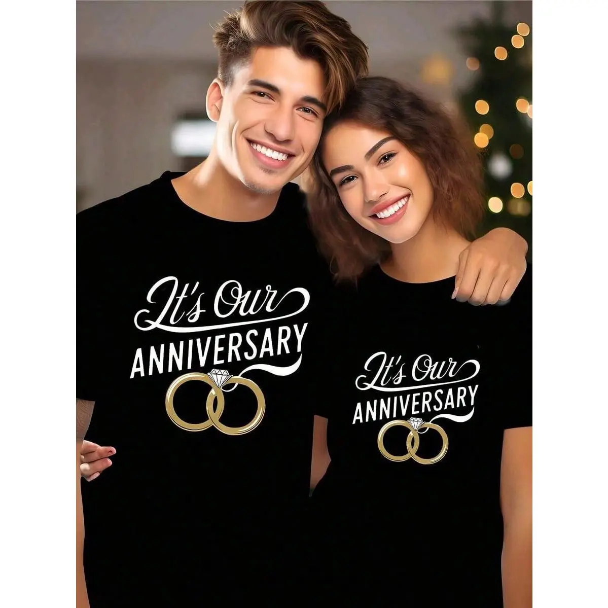 Couple's Knitted Round Neck Printed T-Shirts - Boat-Inspired Clothes, Comfortable Fabric, Perfect Fit, All-Season, Machine-Washable, Casual, Wedding Anniversary Gift, Ideal for Daily Wear vintage Unisex Graphic Lever Action Rifle Grunge Album, Short, Pull