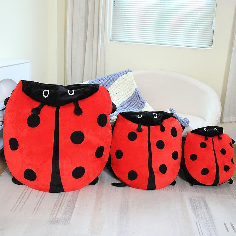 Hot Sale Interesting Wearable Ladybug Shell Funny Party Cosplay Doll Stuffed Soft Plush Sleeping Pillow Bed Cushion Game Gift