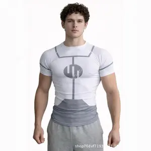 Invinciblee Viltrumite Cosplay Compression T-Shirt Omni-Man Inspired Sports Tee Long/Short Sleeve Daily Cos Slim Fit for Workout