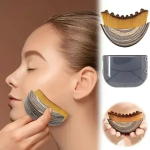 Classic Wooden Dry Brush with Soft Bristles, Lightweight Soothing Tool for Daily Facial Lymphatic Drainage and Body Massage