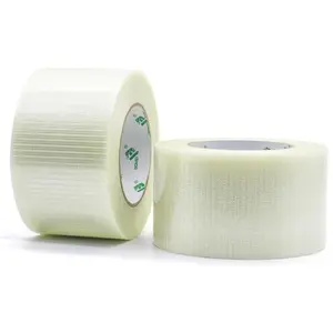 Fiber Reinforced ing Tape, Clear Bi Directional Filament Strapping Tape 3Inch x 55yds 6.7Mil,  110yds